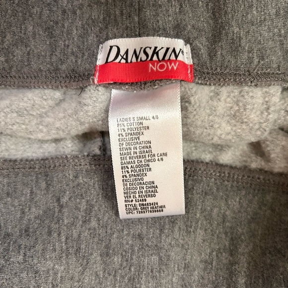Y2K Danskin Sweat Tracksuit Gray White Cable Knit Stripe - Picture 8 of 8